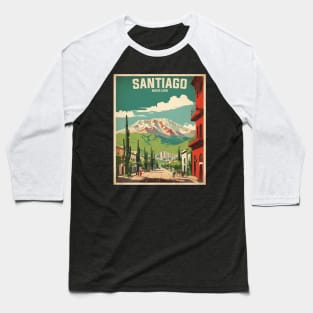 Santiago Nuevo Leon Mexico Vintage Tourism Travel Retro Baseball T-Shirt